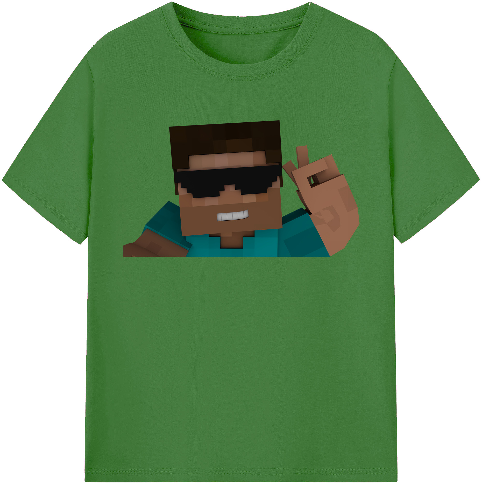 （画像用） マインクラフト ブロックの世界 Minecraft MC Block world レディースカジュアルプリントTシャツ（綿100％）